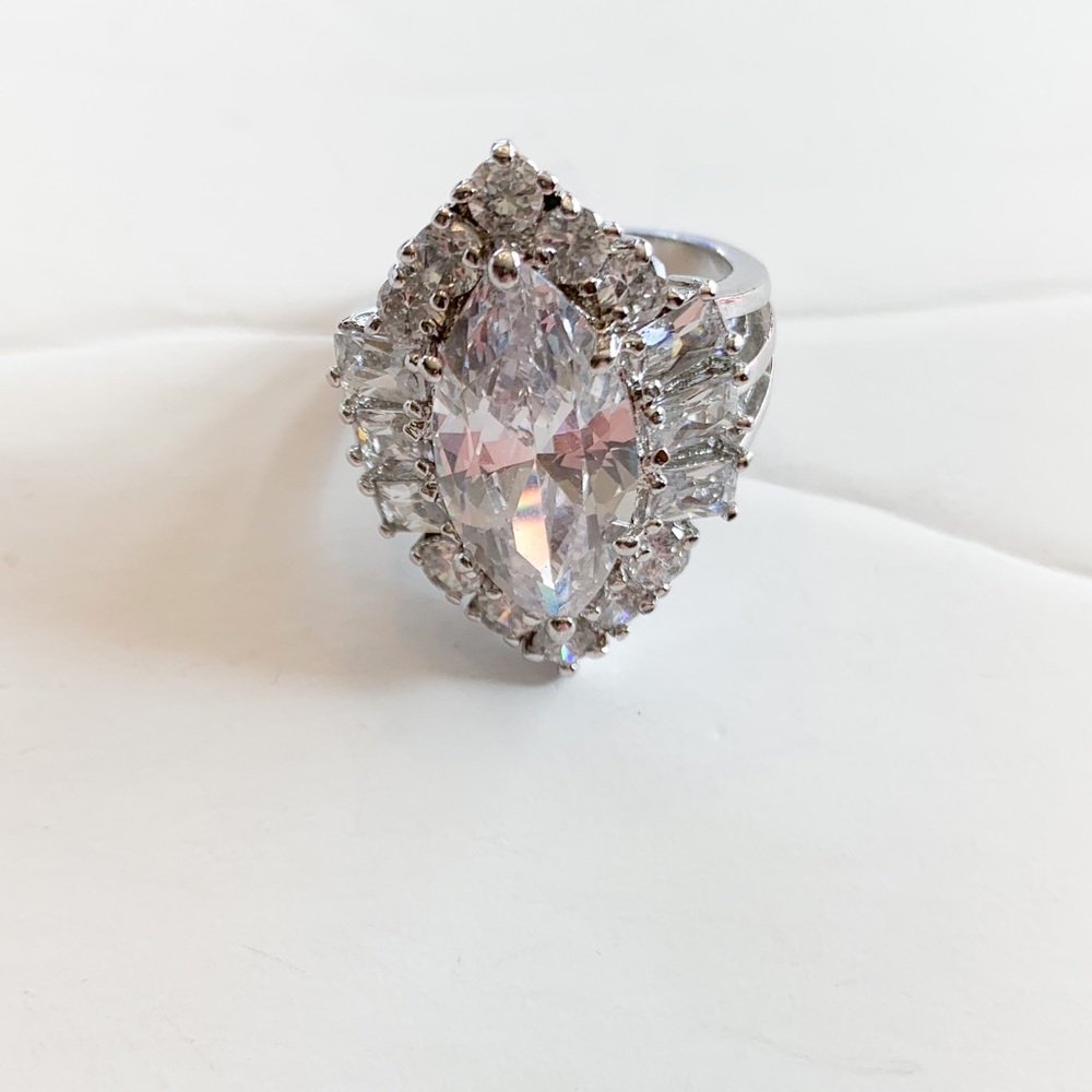 Cubic zirconia sterling Silver ring.